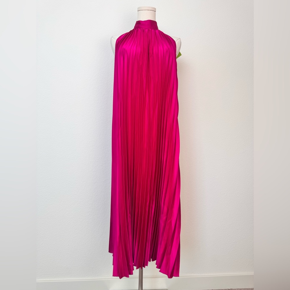 NWT Sam Edelman Pink Pleated Dress Size: 0 missing belt